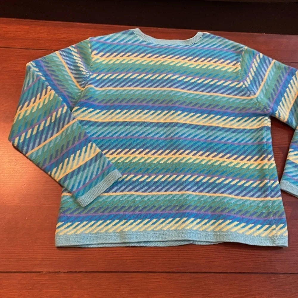 Vintage Talbots Petites Cardigan. Large petite. Spring colors.